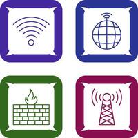 signal sur utilisateur et global signaux icône vecteur