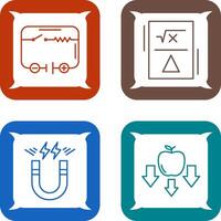 électrique circuit et formule icône vecteur