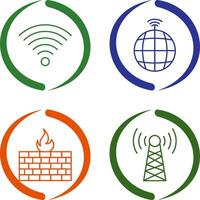 signal sur utilisateur et global signaux icône vecteur