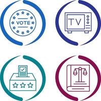 voter et la télé icône vecteur