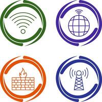 signal sur utilisateur et global signaux icône vecteur