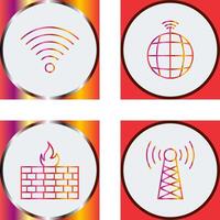 signal sur utilisateur et global signaux icône vecteur