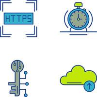 https et alarme icône vecteur