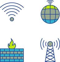 signal sur utilisateur et global signaux icône vecteur