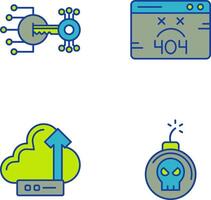 chiffrement et 404 Erreur icône vecteur