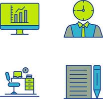 graphique et temps est argent icône vecteur