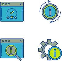 évaluation et rafraîchir icône vecteur