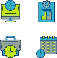 productivité et en ligne temps icône vecteur