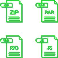 Zip *: français et rar icône vecteur