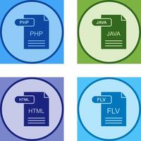 php et Java icône vecteur