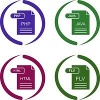 php et Java icône vecteur