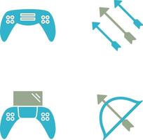 jeu console et flèches icône vecteur