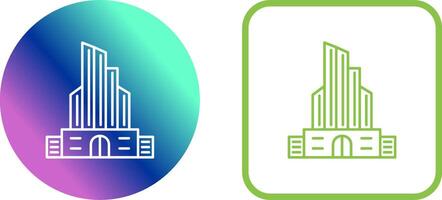 conception d'icône d'immeuble de bureaux vecteur
