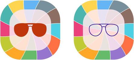 unique des lunettes icône conception vecteur