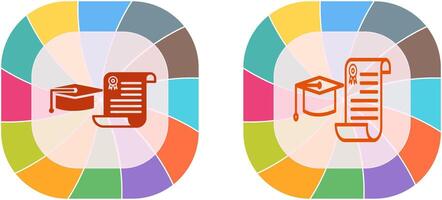 unique l'obtention du diplôme icône conception vecteur