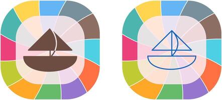 conception d'icône de petit yacht vecteur