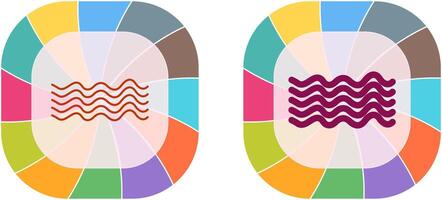 magnétique vagues icône conception vecteur