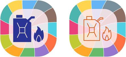 unique carburant à Feu icône conception vecteur