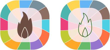 unique Feu icône conception vecteur