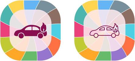 unique voiture sur Feu icône conception vecteur