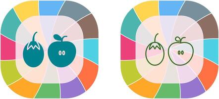 des fruits et légumes icône conception vecteur