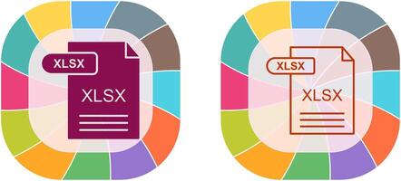 xlsx icône conception vecteur