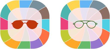 conception d'icône de lunettes de soleil vecteur