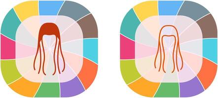 cheveux icône conception vecteur