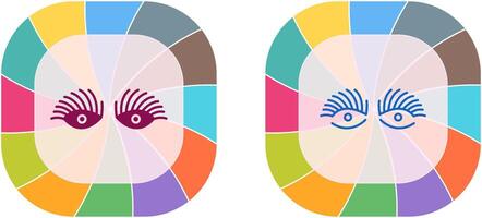 longs cils icône conception vecteur