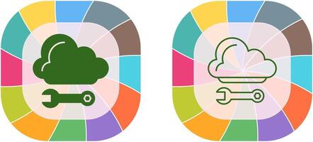 conception d'icônes de cloud computing vecteur