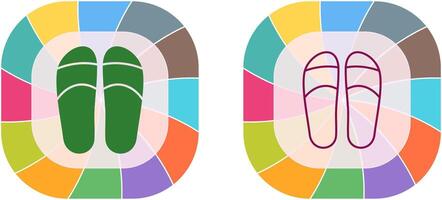 conception d'icône de pantoufles vecteur