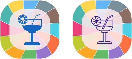 conception d'icône de cocktail vecteur