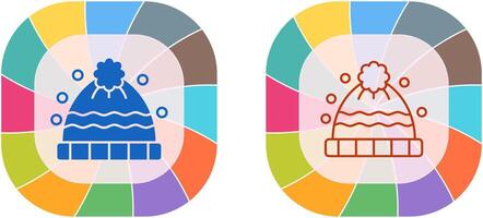 conception d'icône de chapeau d'hiver vecteur