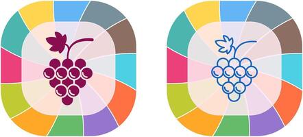 conception d'icône de raisins vecteur