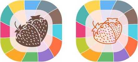 conception d'icône de fraise vecteur
