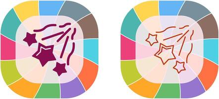 conception d'icône d'étoiles filantes vecteur