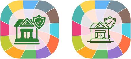 conception d'icône de protection de maison vecteur