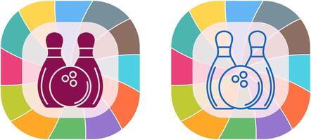 conception d'icône de bowling vecteur