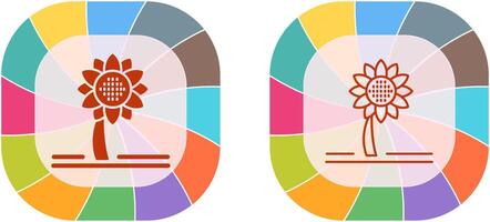 conception d'icône de tournesol vecteur