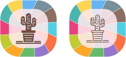 conception d'icône de cactus vecteur