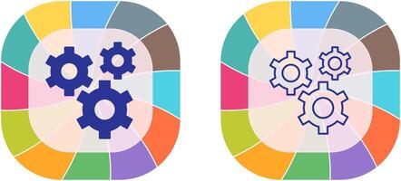 conception d'icône d'engrenages vecteur