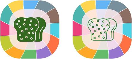 conception d'icône de pain grillé vecteur