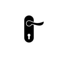 icône de poignée de porte simple sur fond blanc vecteur