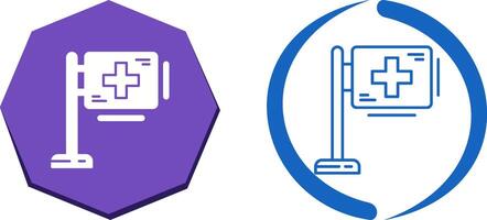 conception d'icône de signe d'hôpital vecteur