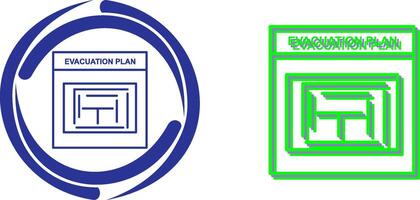 conception d'icône de plan d'évacuation vecteur