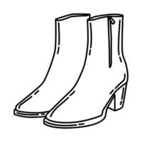 icône de bottes. doodle dessinés à la main ou style d'icône de contour vecteur