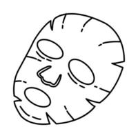 icône de traitement de masque facial. doodle dessinés à la main ou style d'icône de contour vecteur