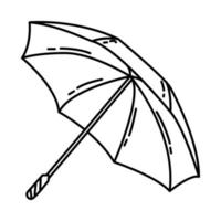 icône de parapluie. doodle dessinés à la main ou style d'icône de contour vecteur