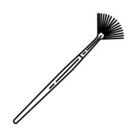 icône de brosse de masque de ventilateur. doodle dessinés à la main ou style d'icône de contour vecteur