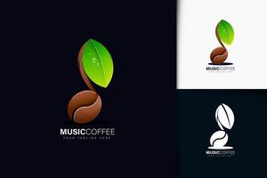 création de logo de café musical vecteur